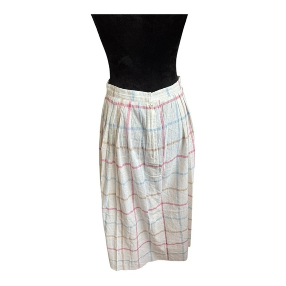 VTG 60s USA Made plaid Bohemian /beach lightweight‎ Maxi skirt sz Medium - Picture 3 of 7